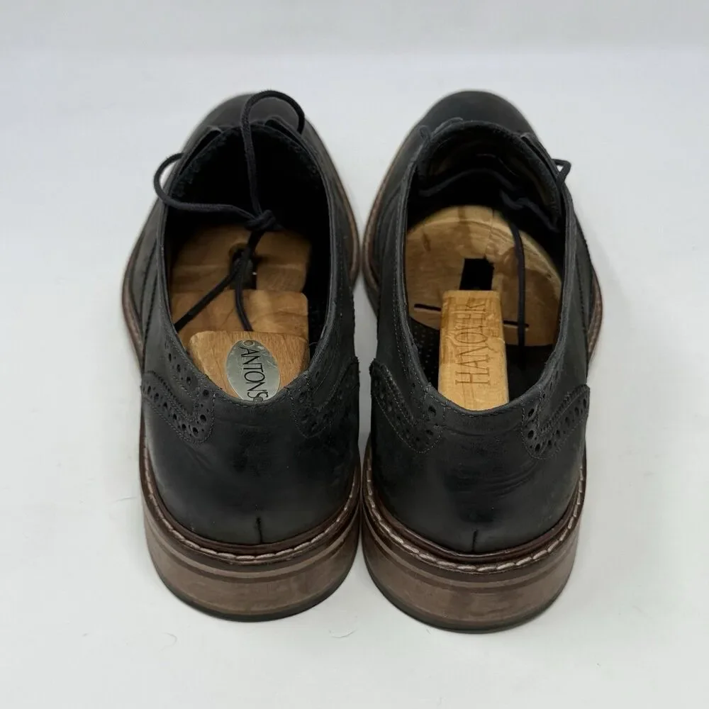 Cole Haan Colton Oxford Shoes Mens 11 Black Leather Wingtip Classic Dress Office